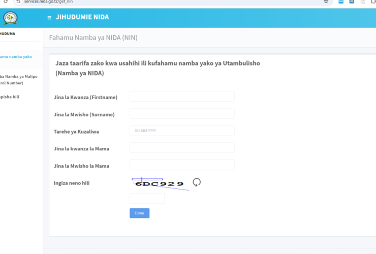 Njia Rahisi kupata namba ya NIDA online