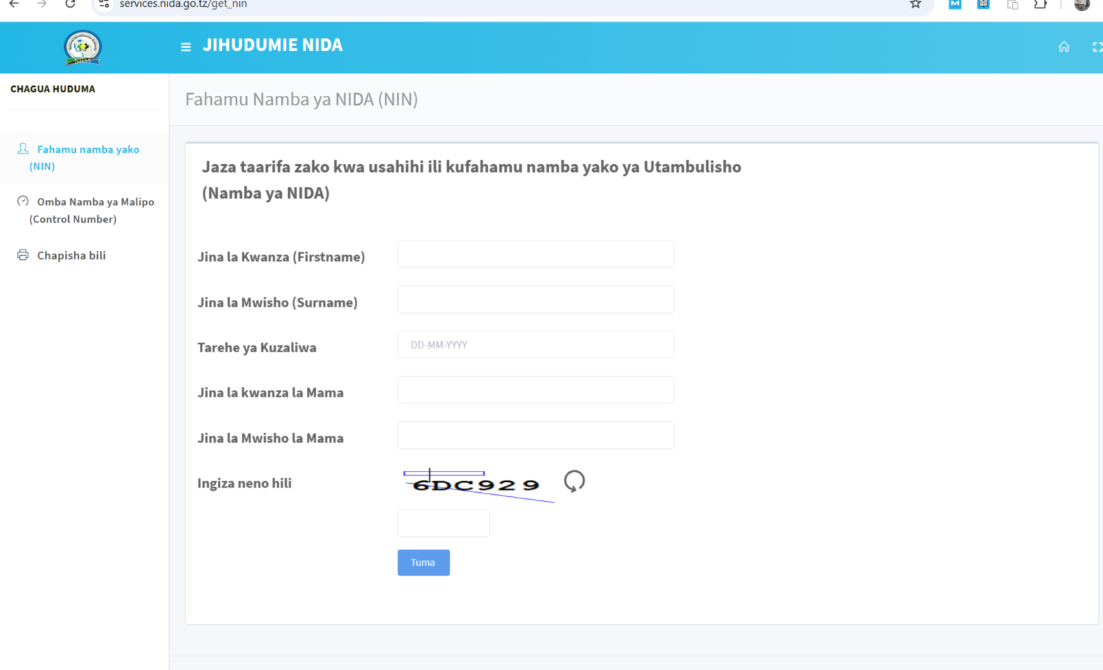 Jinsi ya Kuangalia Namba yako ya NIDA Online 2025