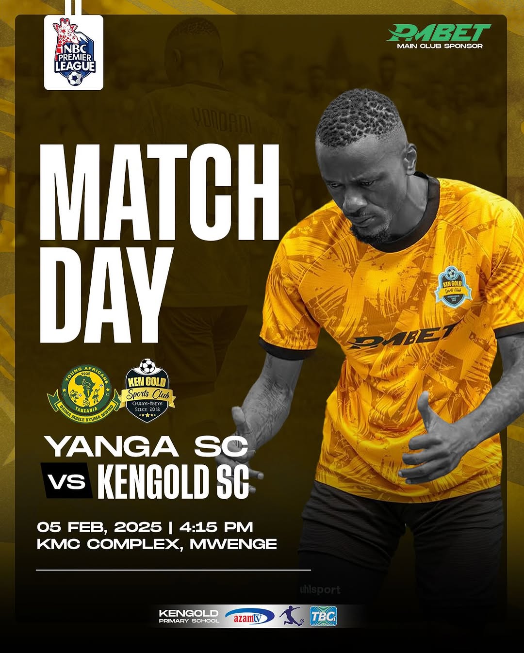 Kikosi cha KenGold vs Yanga leo 5/2/2025